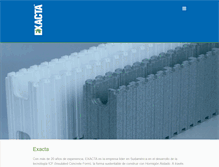 Tablet Screenshot of exacta.cl